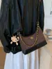 Bolso de Mano Casual Simple para Mujer, Nuevo Estilo Primavera 2026, Empalme de Alta Gama, Lujo Ligero, Bolso Bandolera de un Solo Hombro