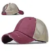 Gorra de Béisbol Lavable con Cola de Caballo Malla Sombrero Comercio Exterior Tendencia Europea y Americana Visera Curva Primavera Verano para Mujer Deportes al Aire Libre Transpirable Sombrero para el Sol