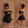 Lencería sexy, pijama ultracorto con huecos, uniforme de tentación, perspectiva libre, camisón caliente, puro deseo, traje al por mayor
