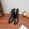 Botines Retro de Estilo Británico con Cremallera Lateral y Punta Fina para Mujer, Tacones Gruesos, Versátiles Botines Altos con Cordones, Elegantes Botines
