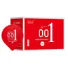 Condones Juncai 001 con Ácido Hialurónico, Ultradelgados, Sensación de Piel, Condones Texturizados, Productos Divertidos para Planificación Familiar de Adultos