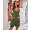 Mono corto de punto con tirantes y bolsillo para mujer, estilo casual, Amazon, verano 2023, estilo europeo y americano