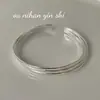Pulseira Ouni Han de Prata Esterlina S925 com Fio Torcido para Mulheres, Design de Nicho, Retro, Estilosa, Simples, Elegante, Versátil