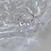 Nicho Design Sense Luz Irregular Luxo Gem Requintado Zircon Anel Coreano High-end Sense Abertura Irregular Ajustável