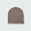 Gorro Unissex Liso de Lã Merino 100% Sem Costura com Borda Enrolada Estilo Slouchy Para Outono/Inverno Feminino Chapéu de Lã que Afina o Rosto