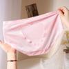 Calcinha de Renda Transparente com Recorte de Coração em Cetim para Mulheres Forro 100% Algodão Respirável Cintura Média-Baixa Cobertura do Quadril Calcinhas Seamless para Meninas