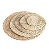 Posavasos Tejido de Cuerda de Paja Redondo Doméstico Espesado Aislante de Calor Posavasos Simple para Escritorio Cazuela Olla de Sopa Cojín Posavasos de Café