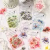 Moyuan & Dream Dance Serie Floral Dream Paquete de Pegatinas PET con Lámina Dorada 20 Pegatinas de Tamaño Grande para Decoración de Diario