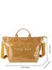Bolsa Tote Retrô Pvc Letra Casual Versátil Bolsa de Mão Normcore Transparente Simples Roupa de Trabalho Bolsa de Grande Capacidade para Mulheres