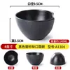 Melamina pequeño tazón comercial comida rápida tazón de arroz especial de restaurante tazón de avena tazón para mojar hot pot tazón para condimentos tazón pequeño negro esmerilado