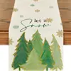 Nuevas Decoraciones Navideñas Transfronterizas, Banderines de Mesa Copo de Nieve para Árbol de Navidad, Manteles de Lino Duraderos y Resistentes, Exclusivamente para Uso Transfronterizo