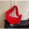 Bolsa de Lona Transfronteiriça para Mulheres, Grande Capacidade, Novo Modelo 2026, Versátil para Ombro e Transversal Primavera e Verão, Bolsa Casual Dumpling para o Dia a Dia