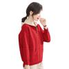 Abrigo de Moda Otoño e Invierno para Mamá Rojo Ropa del Año Nuevo Ropa de Año Nuevo Cárdigan de Punto para Mujeres de Mediana Edad y Mayores