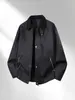 Ropa para hombre de talla grande comercio exterior transfronterizo chaqueta de cuero retro americana, abrigo juvenil, chaqueta de cuero con cuello vuelto, chaqueta cómoda para hombre de primavera y otoño