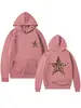 Sitio independiente de Amazon comercio exterior transfronterizo eBay en stock casual divertido estampado de leopardo estrella de cinco puntas sudadera con capucha para mujer