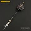Antiga Arma Fria Três Pontos Faca De Duas Lâminas De Lótus Modelo De Arma De Lâmpada De Lótus Faca Tridente Yang Jian Faca E Arma Liga Ornamentos De Brinquedo