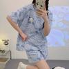 Pijamas Dulces y de Alta Gama para Mujer Verano Manga Corta Delgadas 2025 Nuevo Lindo Verano Sencillo Set de Ropa para el Hogar