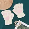 Guantes de Peluche de Capibara Lindos para Mujer, Cubierta Plegable de Medio Dedo para Invierno, Compatibles con Pantalla Táctil, Cálidos y Gruesos, para Estudiantes y Ciclismo, a Prueba de Frío