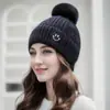 Gorro de Punto Grueso Cálido de Doble Capa Nuevo Otoño/Invierno 2025 para Mujer, Protección para las Orejas, Cálido, Circunferencia de Cabeza Grande, Gorro Slouchy de Moda