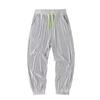 Verão Gelo Silk Calças Homens Loose All-match Moda Stretch Perna Casual Esportes Calças de secagem rápida Calças de corrida para uso externo