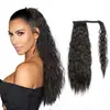 Peluca de Cola de Caballo para Mujer Mediana y Larga Rizada Maíz Caliente Cola de Caballo Alta Cabello Artificial Natural Rojo Ciber Trenza Correa Cola de Caballo Cola de Caballo Falsa