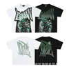 Camiseta de Estrás Emoción Mixta Calle Alta Americana Estampado de Bebé Ángel Holgada Algodón Puro Marca de Moda Manga Corta Verano