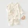 Roupinhas para Recém-Nascido, Macacão sem Costura de Algodão Puro para Recém-Nascido, Roupa de Monge para Bebê de Primavera e Outono, Macacão de Outono para Bebê