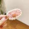 Pasador de Ganchillo de Lana Hecho a Mano DIY Orejas de Conejo Lindas Pasador Estéreo de Hierba Flor Pasador BB de Lana Hecho a Mano