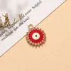 Nuevo Anillo Redondo Versátil Creativo Colgante Ojo del Diablo de Diamante Charm Colgante para Pulsera Collar DIY Moda Estilo Lujo Ligero