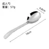 Cuchara de Acero Inoxidable 316L Cuchara para el Hogar Cuchara para Comer Cuchara Pequeña para Niños Cuchara Redonda Profunda con Mango Largo Cuchara para Mezclar Café