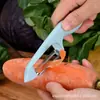 Cuchillo Multifuncional para Pelar de Hogar Acero Inoxidable Pelador Portátil Cocina Cuchillo para Pelar Frutas y Verduras Cuchillo Plegable