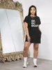 TW407-1 Vestido camiseta casual de color liso para mujer europea y americana, moda, falda deportiva, nuevos productos transfronterizos de Amazon