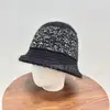 Chapéu de Pescador em Tricô Patchwork Fumeng para Mulheres Outono Inverno Estilo Coreano Versátil Emagrecimento Facial Moderno Elegante Chapéu Bucket