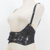 Cinturón de mujer con decoración de falda de alta calidad, negro, cintura ancha, sello, nuevo diseño de chaleco de moda, cinturón de nicho con sentido