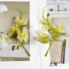 Flor Artificial 3 Ramos Colorida Orquídea Phalaenopsis Cordão DIY Material para Acessório de Cabelo Flor Falsa Guirlanda para Casa Decoração de Fotografia