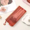 Bolsa de armazenamento em rede transfronteiriça, porta-moedas portátil, nécessaire, bolsa de armazenamento com zíper para cabo de dados, fone de ouvido, batom