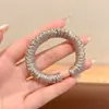 Goma para el pelo de encaje floral estilo francés para coleta de mujer, Diadema alta para moño con alta elasticidad