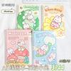 Cuaderno de Espiral A5 Dibujos Animados Lindo Estudiantes de Primaria Cuaderno de Línea Horizontal Engrosado Protección Ocular Color Suave Cara Copia Bloc de Notas Portátil