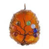 Cuentas redondas de cristal de colores pieza de ágata colgante de árbol de la vida de bronce joyería transfronteriza Amazon ebay al por mayor