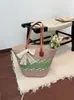 Yuezi 2026 Verano Nueva Bolsa de Paja Tejida de Gran Capacidad para Viajes Diarios, Bolsa de Paja para Vacaciones en la Costa, Bolsa de Playa, Bolsa de Paja