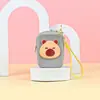 Porta-moedas de Silicone Mini Carteira Portátil Desenho Animado Fofo Bolsa de Armazenamento Estojo para Fone de Ouvido Bolsa com Chaveiro Pequeno Pingente