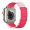 Adequado para pulseiras de Apple Watch: Apple Watch 1-12/Ultra 1-3/SE 3, apresentando um laço de três contas e pulseira magnética de silicone