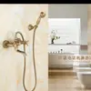 Conjunto de chuveiro simples antigo todo em cobre estilo europeu banheiro chuveiro torneira de chuveiro saída retro chuveiro