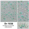 Manicure de Flores Silvestres Coloridas de Primavera Adesivos em Relevo Pintura a Óleo Romântica Adesivos de Unha Frescos Simples Fofos Novo Estilo