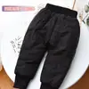 Pantalones de algodón para niños al por mayor para niños pequeños y medianos, pantalones largos de invierno cálidos extra gruesos para niños y niñas, pantalones de algodón acolchados con terciopelo adicional