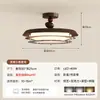 Lámpara de techo para dormitorio con veta de madera de nogal vintage, anillos circulares apilados retro, diseño creativo de alta gama, luz principal para dormitorio amigable con los ojos