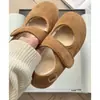 [Belleza Extraña] Zapatos Mary Jane de Plataforma para Aumentar Altura forrados de felpa para Mujer Otoño e Invierno 2024 con Velcro Casual Zapatos de Borreguito