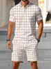 Comércio Exterior Aliexpress Temu Moda Masculina Casual Camiseta Polo de Manga Curta Estampa 3D Conjunto de Roupas e Calças