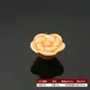 Puxador de Cerâmica para Móveis Gaveta de Armário Buraco Único Moderno Simples Pastoral Preto e Branco Estilo Europeu Buraco Único Redondo Puxador de Flor Rosa