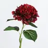 Flor Artificial de Hortensia Película de Impresión 3D Se Siente Hortensia Boda Decoración de Boda Sala de Estar Flor Decorativa Material de Flor Artificial